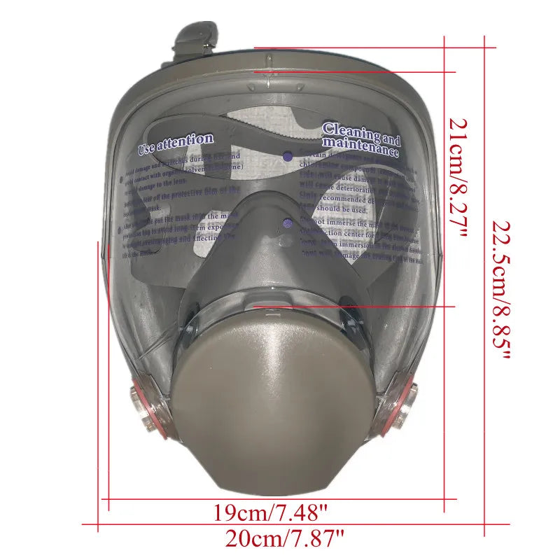 Masque de protection facial complet, masque respiratoire à gaz industriel, nouveau masque à gaz type 6800, produits chimiques d'entretien mécanique