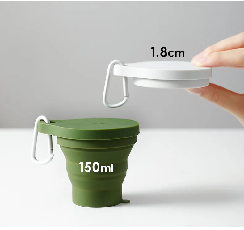 Tasse en silicone pliable et portable