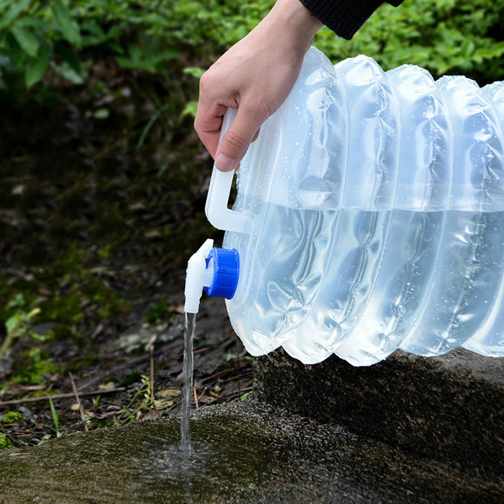 Seau pliable, stockage d'eau de survie