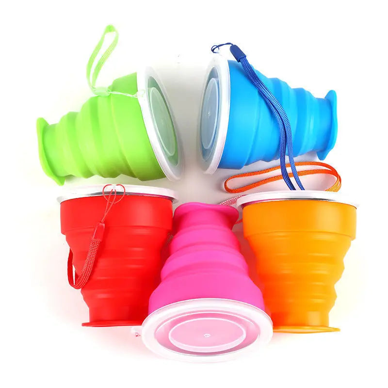 Tasse pliante rétractable en silicone portable