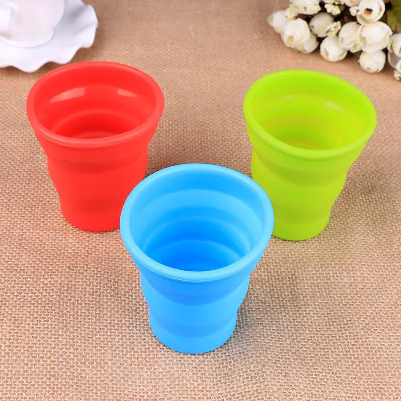 Tasse pliante rétractable en silicone portable