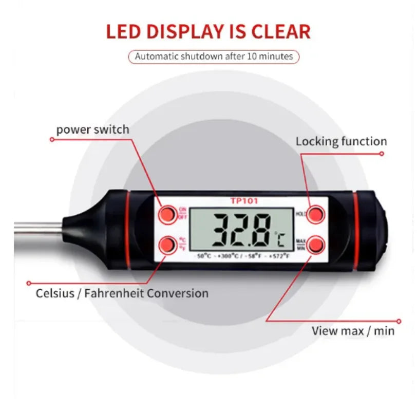 Thermomètre numérique de cuisson à sonde électronique