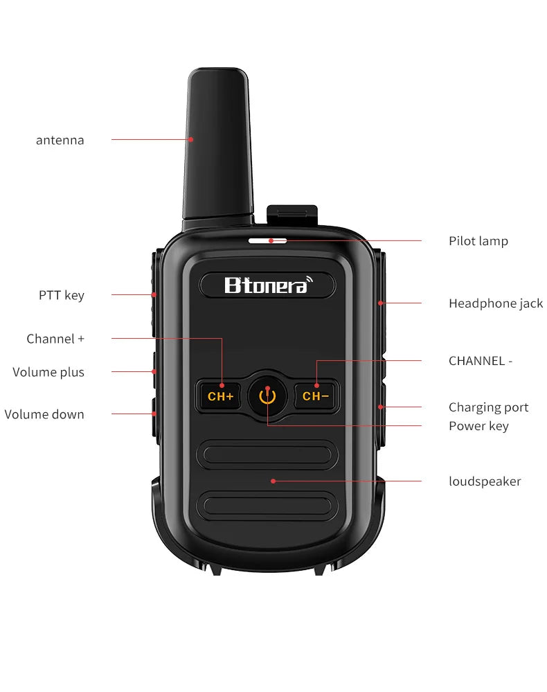 Mini Walkie Talkie Portable Two Way Radio Comunicador Long range