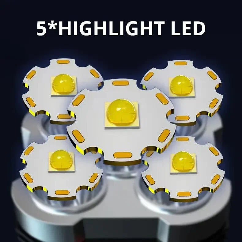 Lampe de poche LED haute puissance 5 LED