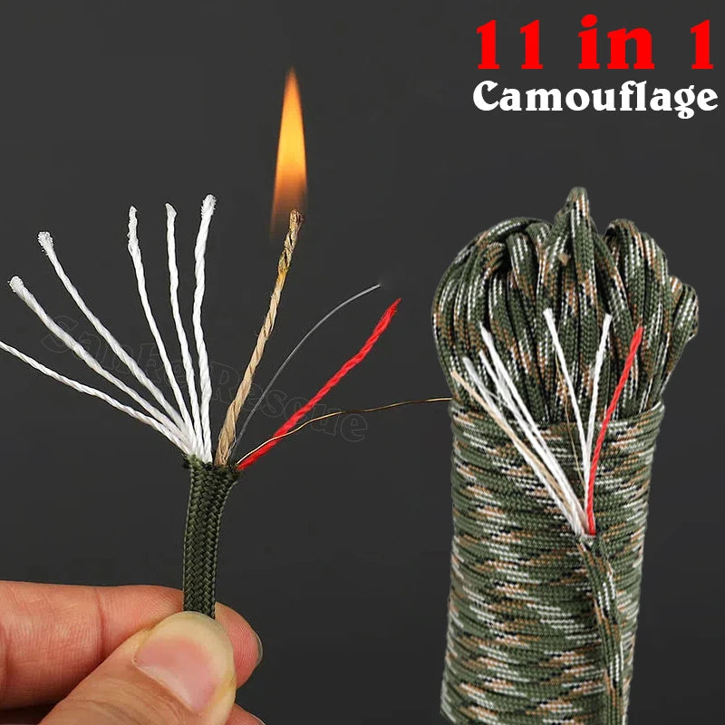 Paracorde 4 mm, 10 brins, allume feu