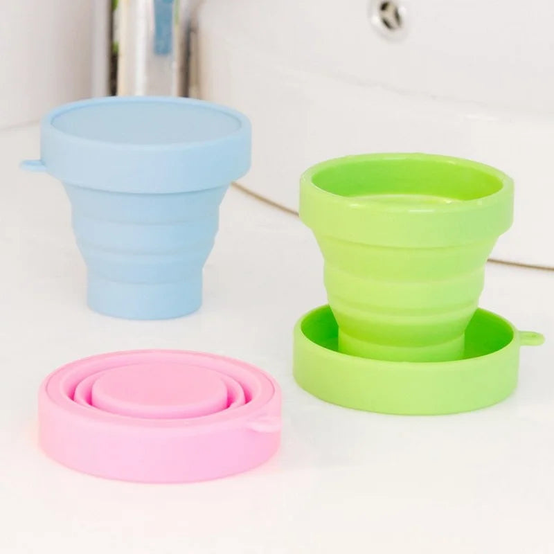 Tasse pliante rétractable en silicone portable