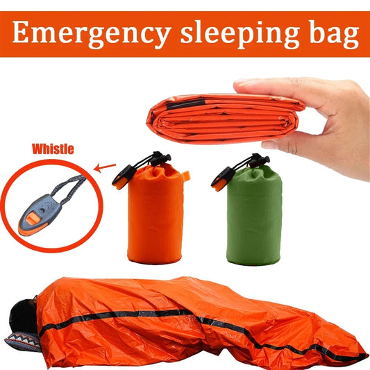 Sac de couchage de survie d'urgence portable et étanche pour l'extérieur