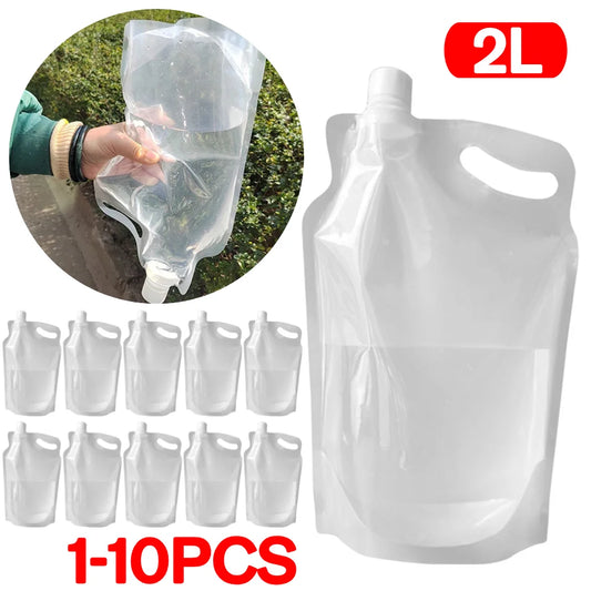 Sac d'eau potable pliable portable de 2 L