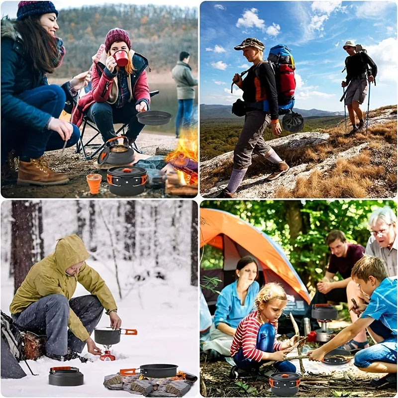 Ensemble de casseroles et poêles de camping pour 2 à 3 personnes