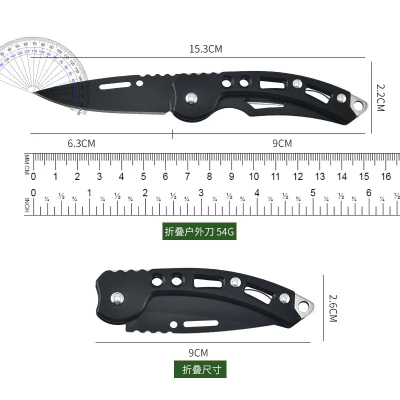 Couteau pliant portable en acier inoxydable pour la survie et la chasse,