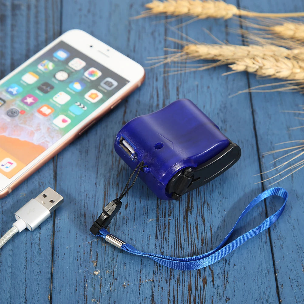 Chargeur USB portable d'urgence pour téléphone, générateur portable à manivelle