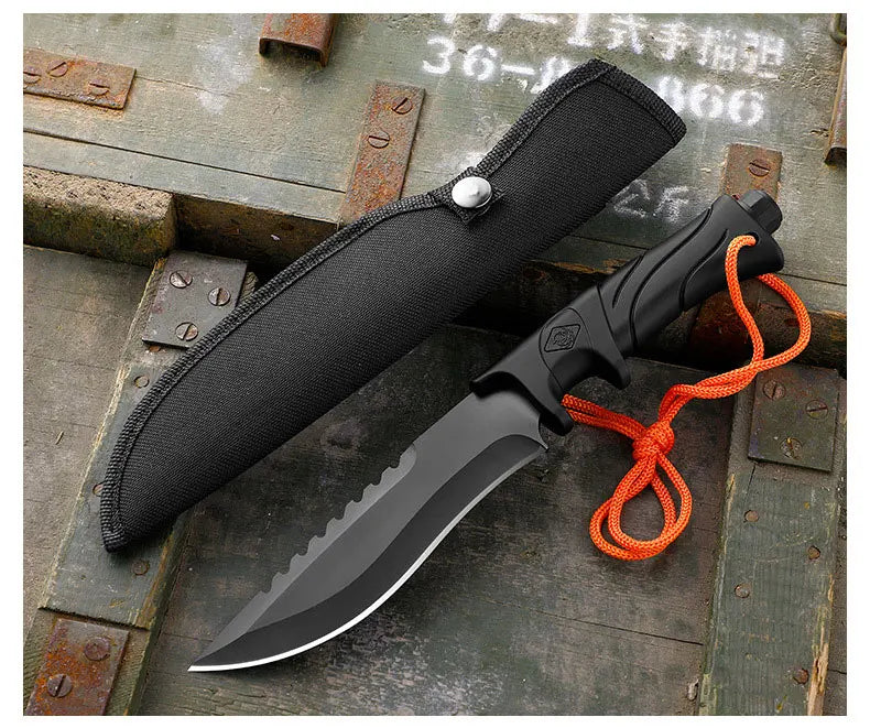 Outdoor straight knife Multifunctional tactical knife