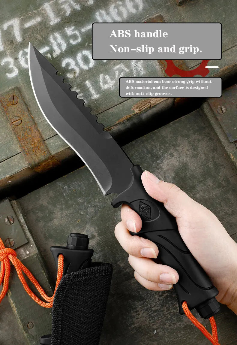 Outdoor straight knife Multifunctional tactical knife