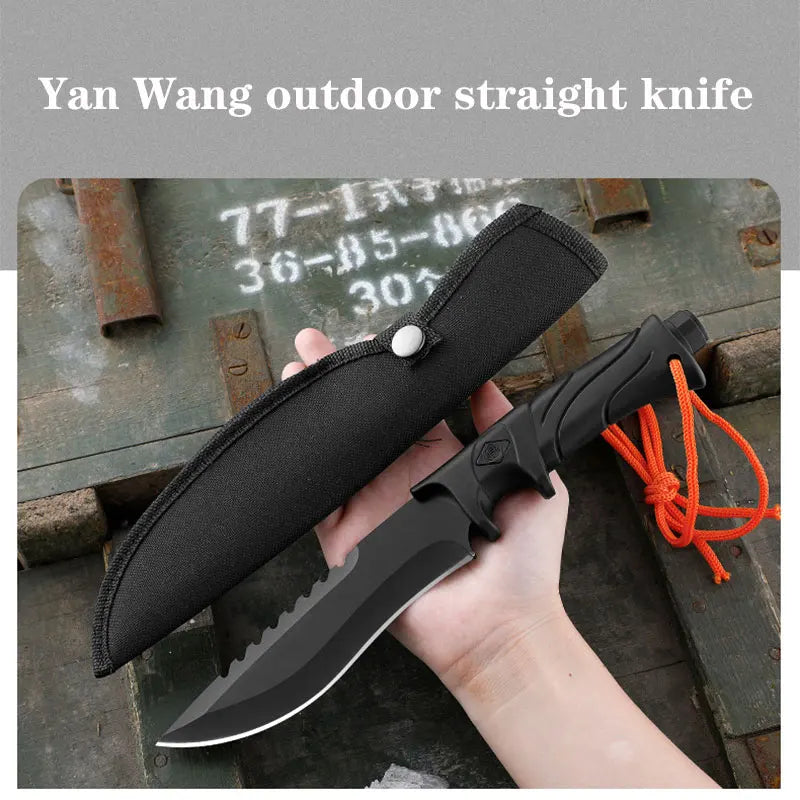 Outdoor straight knife Multifunctional tactical knife