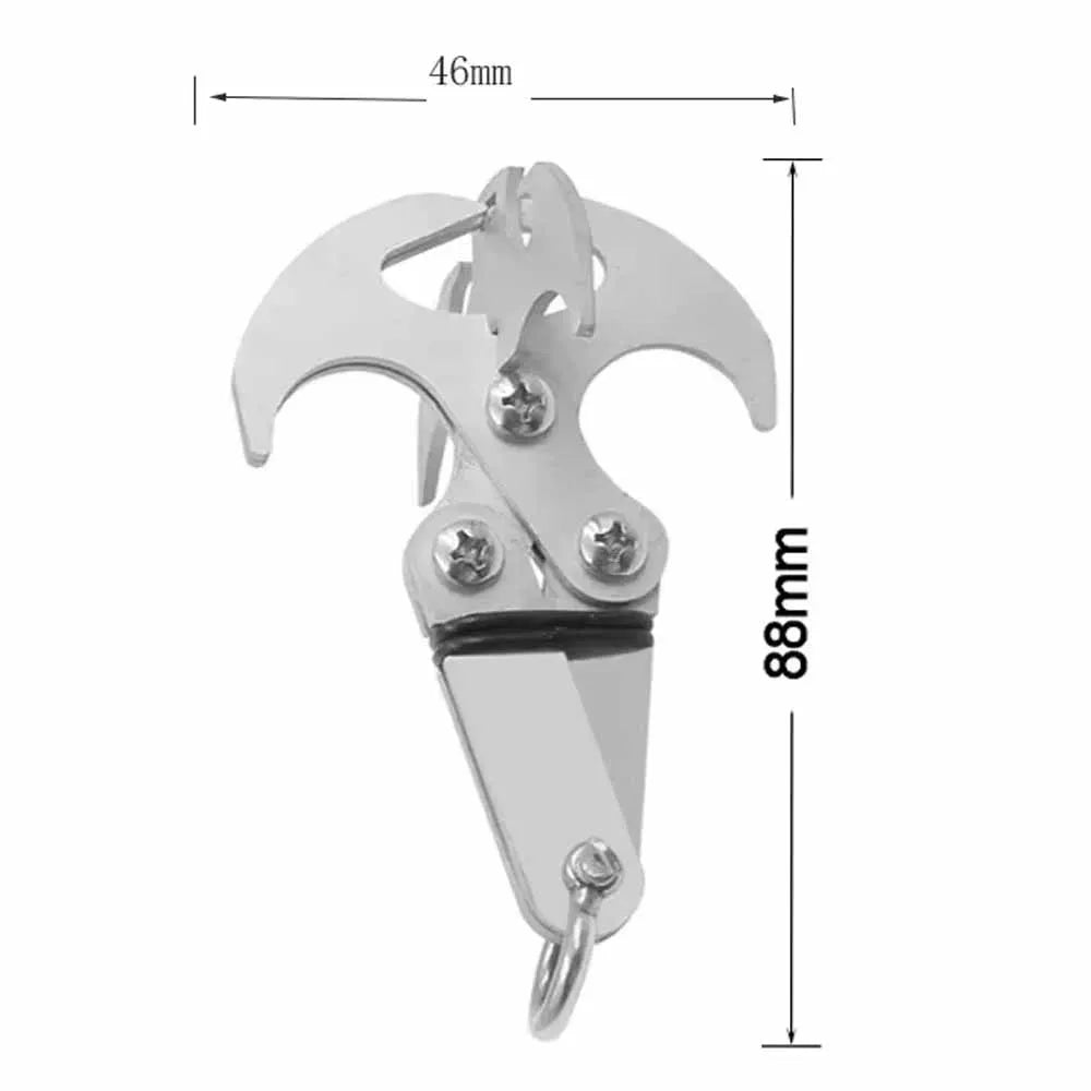 Grappin pliable multifonctionnel en acier inoxydable
