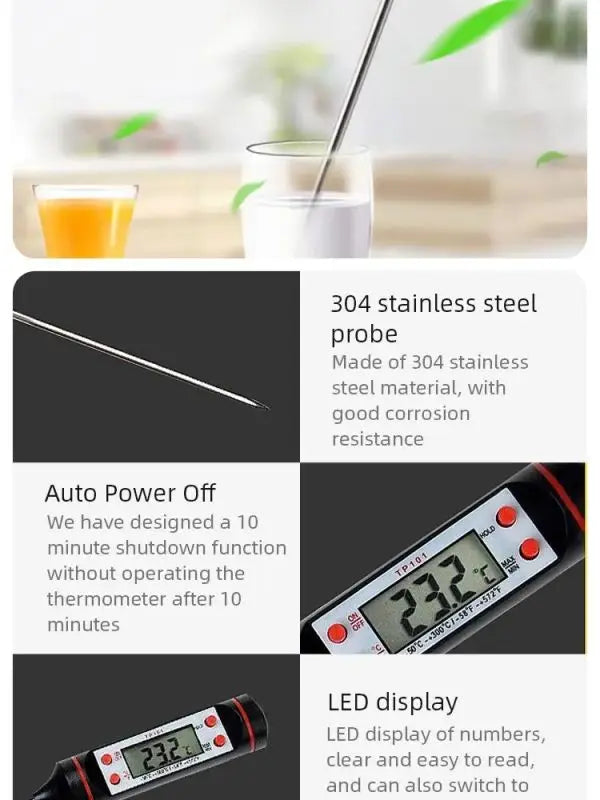 Thermomètre numérique de cuisson à sonde électronique