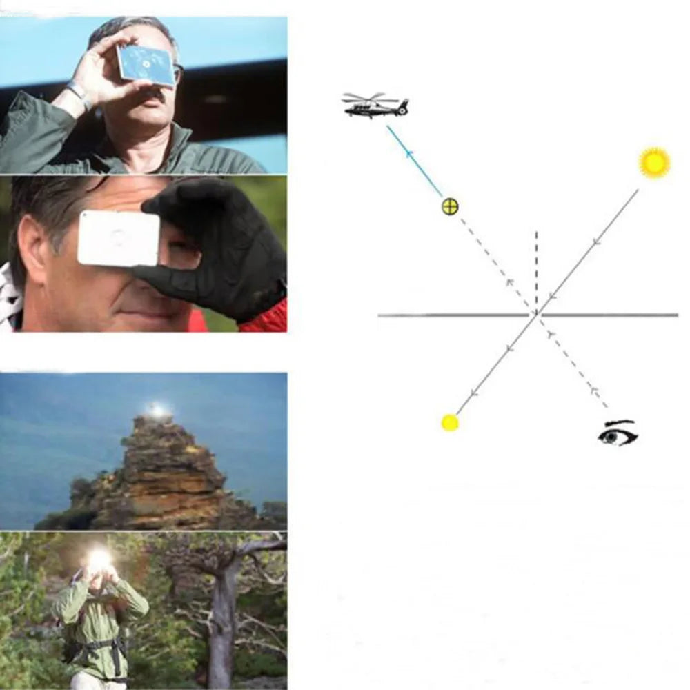 Miroir réfléchissant de survie en extérieur