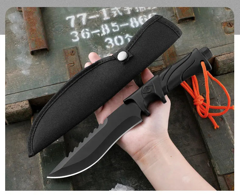 Outdoor straight knife Multifunctional tactical knife