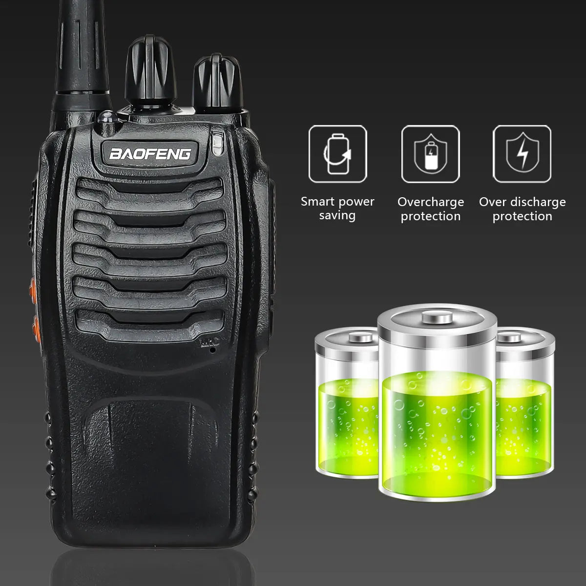 Walkie Talkie UHF 400-470MHz Long Range Two-Way Amateur Radio Transceiver