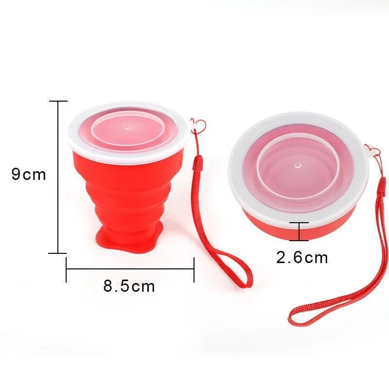 Tasse pliante rétractable en silicone portable