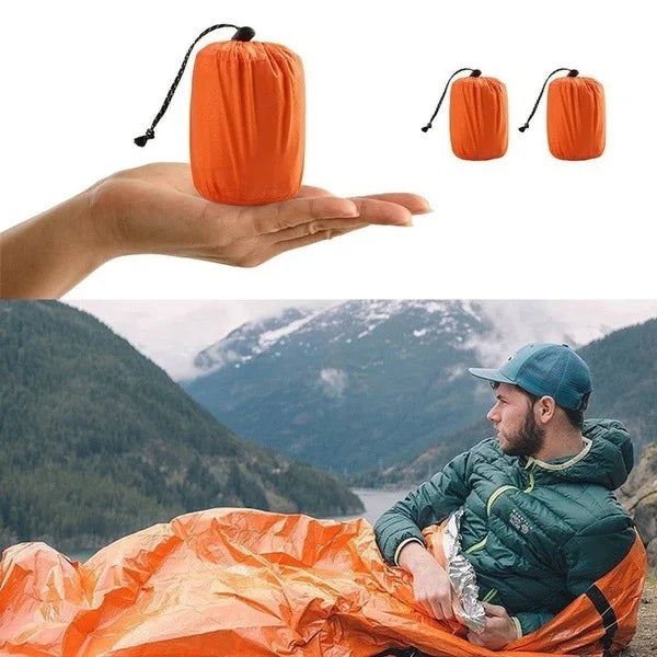 Sac de couchage de survie d'urgence portable et étanche pour l'extérieur