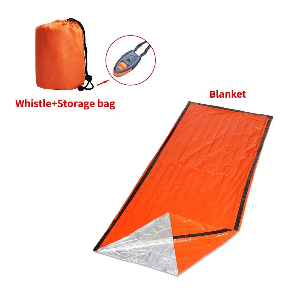 Sac de couchage de survie d'urgence portable et étanche pour l'extérieur