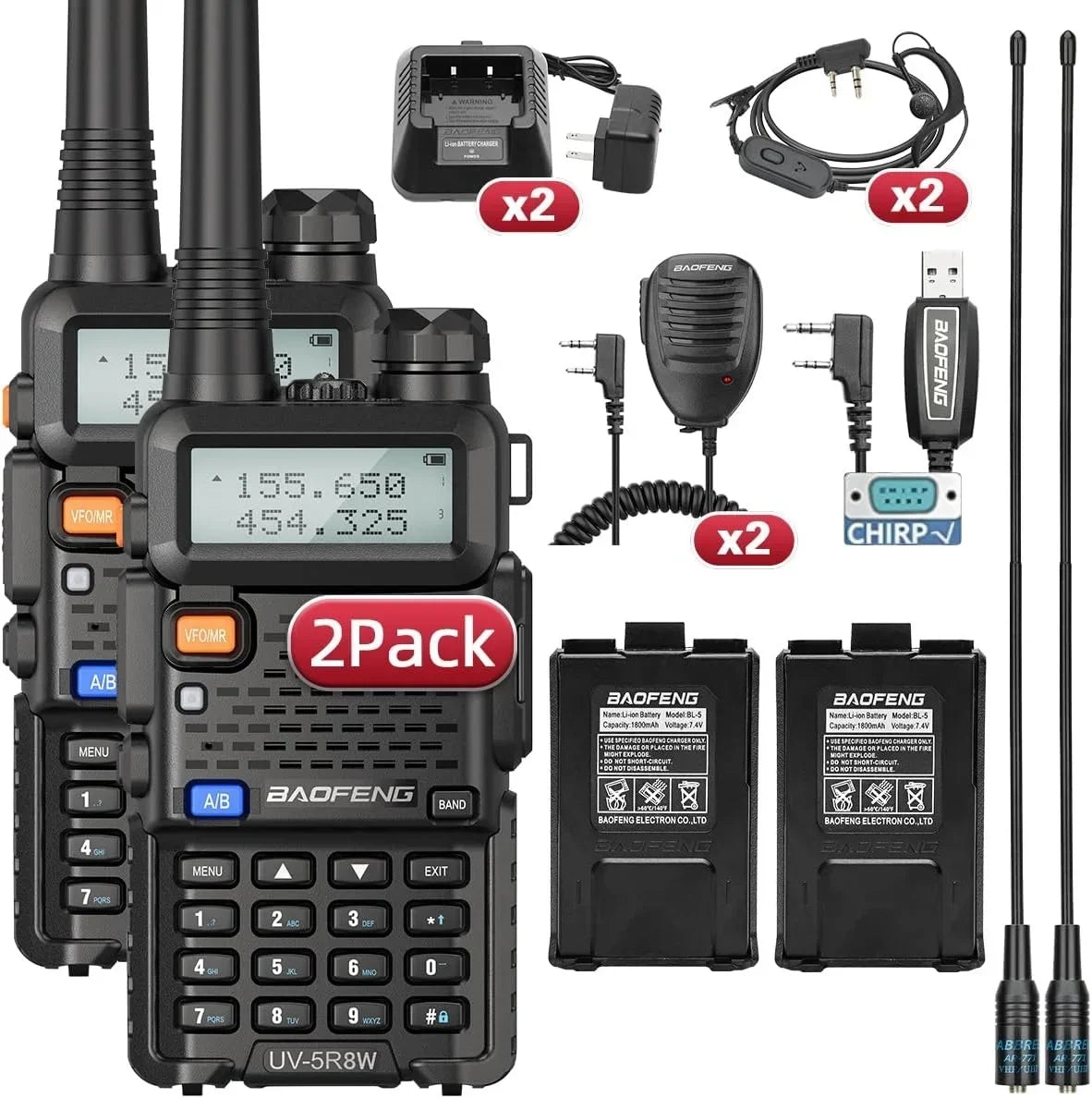 High Power Dual Band Long Range Walkie Talkie Two Way Radio