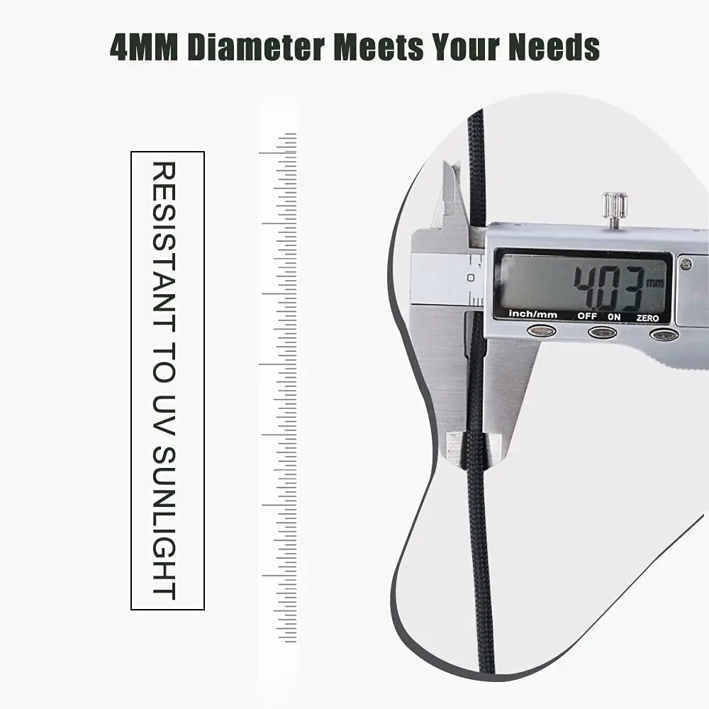 Paracorde de survie tactique militaire à 9 brins de 4 mm de diamètre