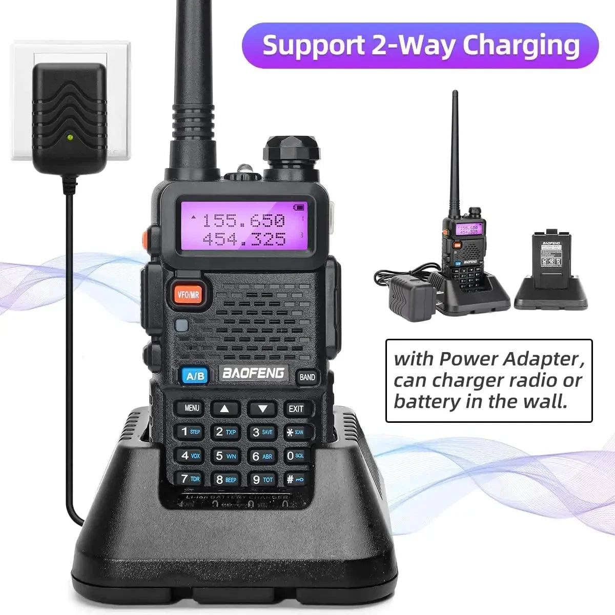 High Power Dual Band Long Range Walkie Talkie Two Way Radio