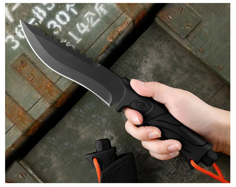 Outdoor straight knife Multifunctional tactical knife