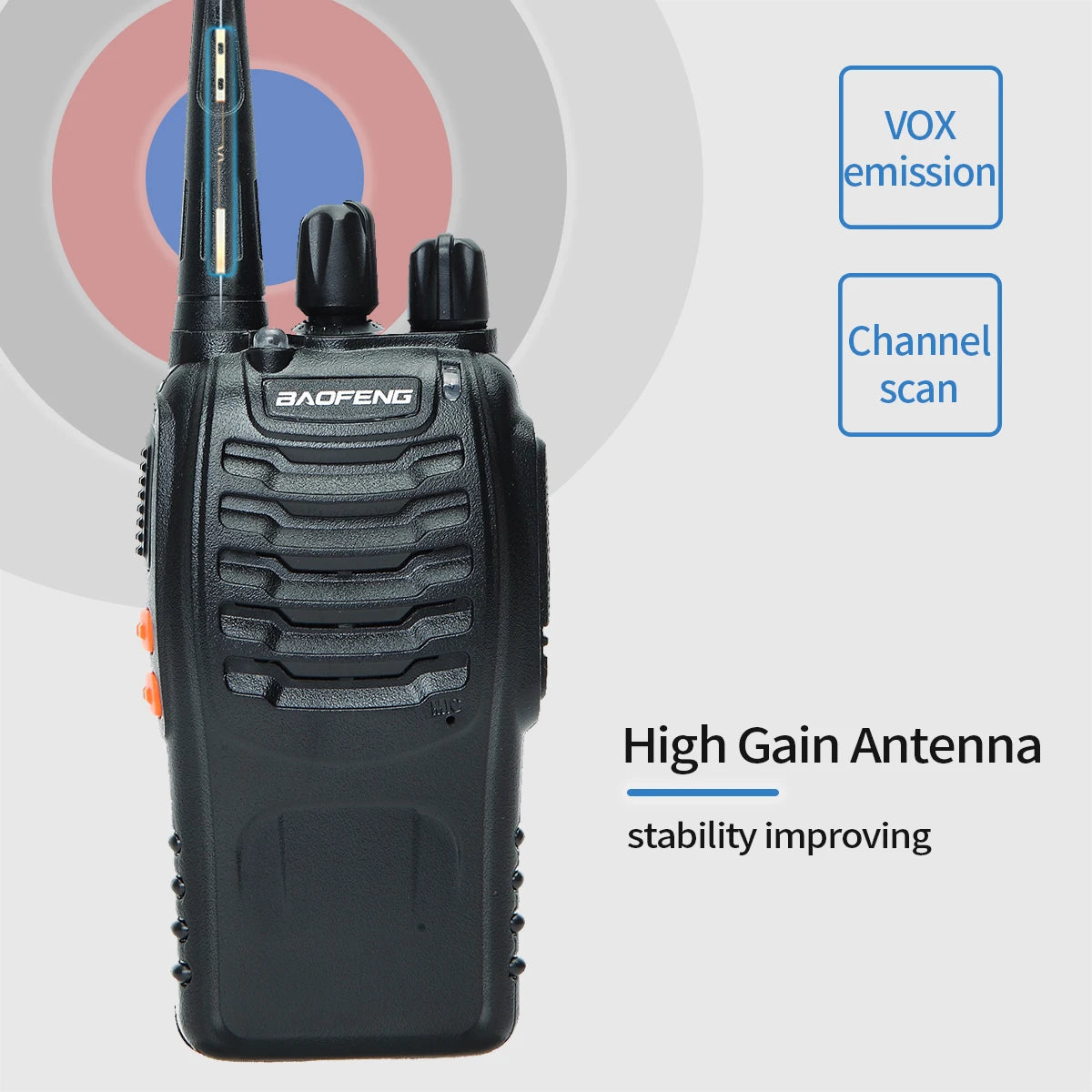 Walkie Talkie UHF 400-470MHz Long Range Two-Way Amateur Radio Transceiver