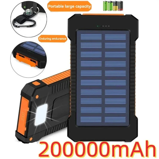 Batterie externe portable solaire de grande capacité de 50 000 à 200 000 mAh