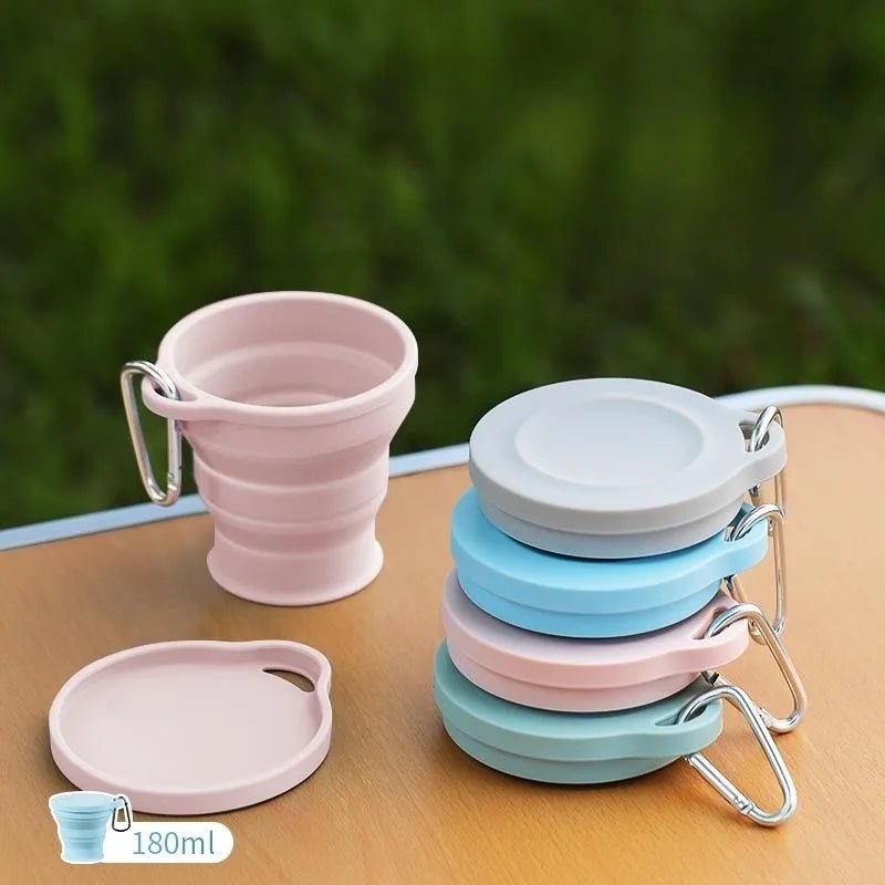 Tasse en silicone pliable et portable